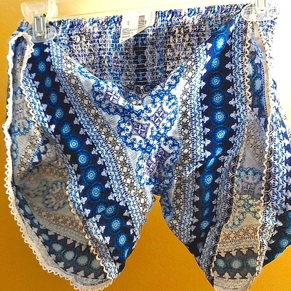 Skirt South Moon Boho Flower Under Skort Mod Blue Hipster - Picture 6 of 7